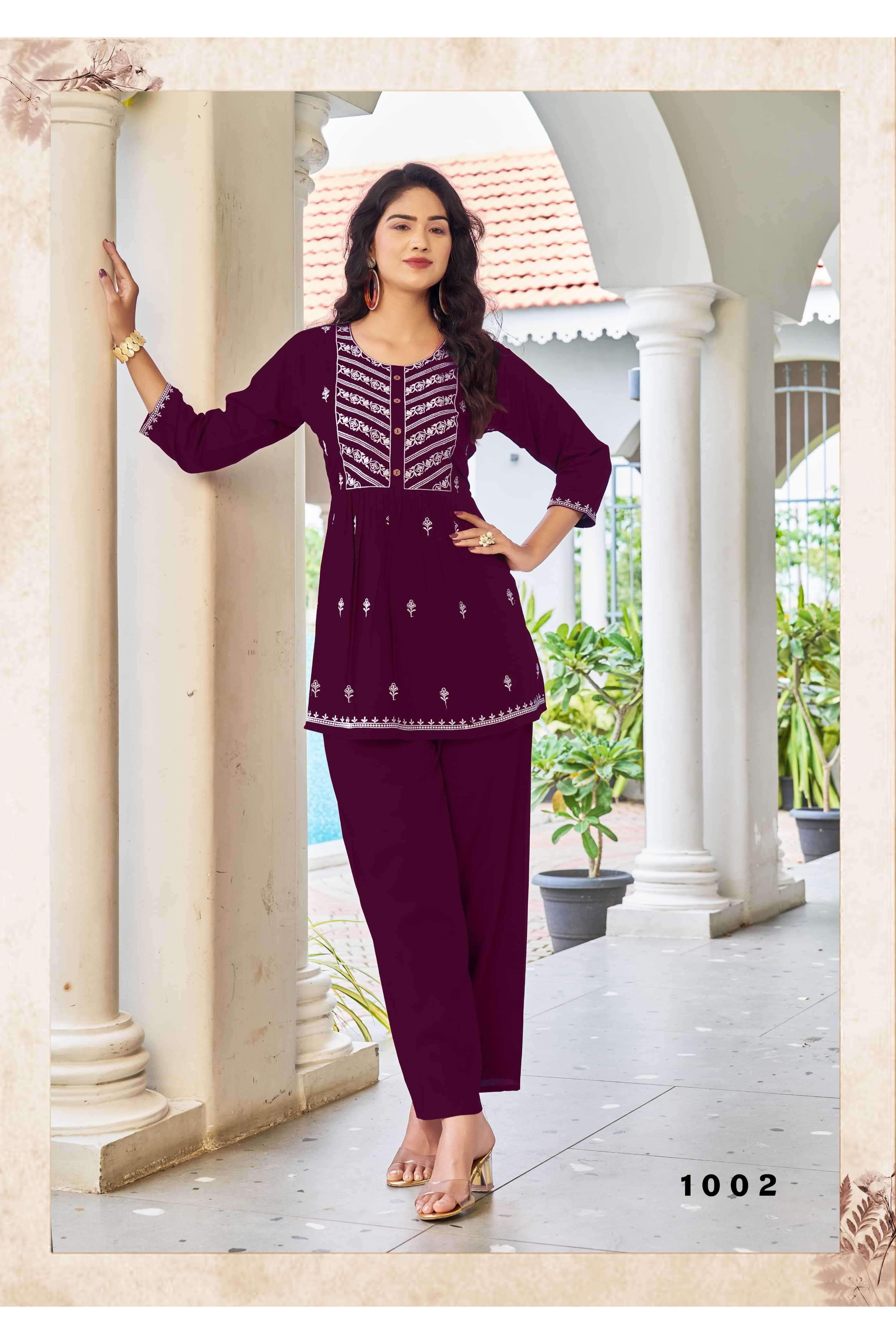 polo vol-2 by tips&tops designer casual wear readymade embroidered cord set supplier 