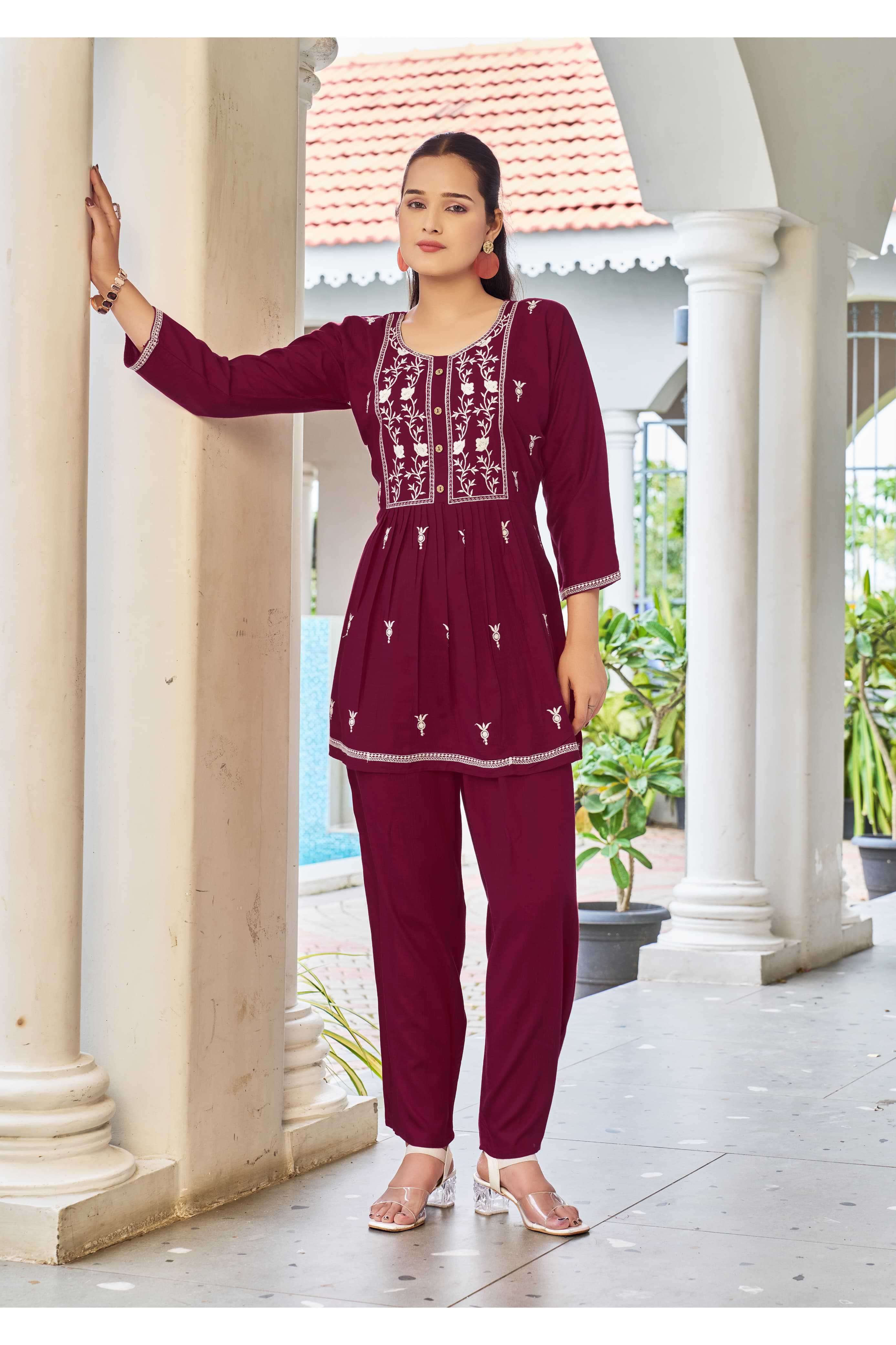 polo vol-2 by tips&tops designer casual wear readymade embroidered cord set supplier 
