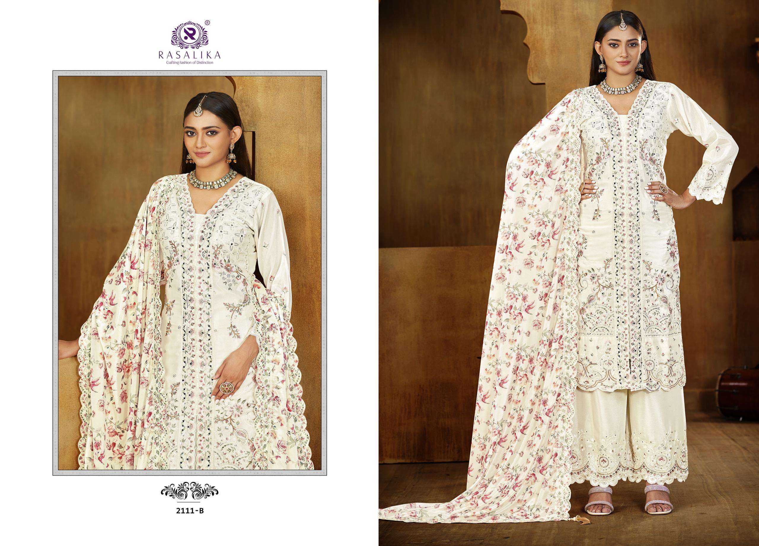 rangeela  by rasalika colors heavy embroidered party wear readymade salwar kameez  wholesaler 