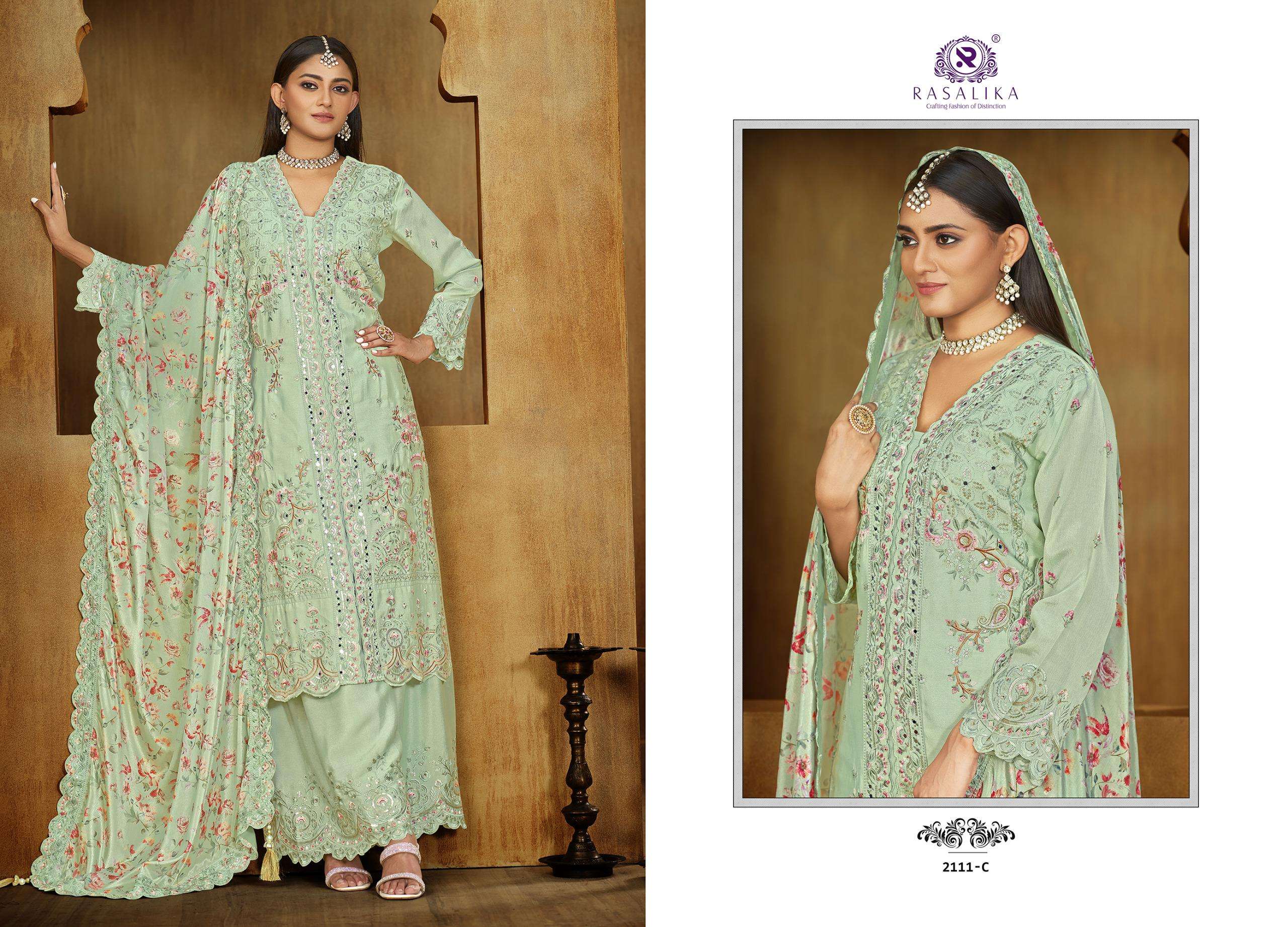 rangeela  by rasalika colors heavy embroidered party wear readymade salwar kameez  wholesaler 