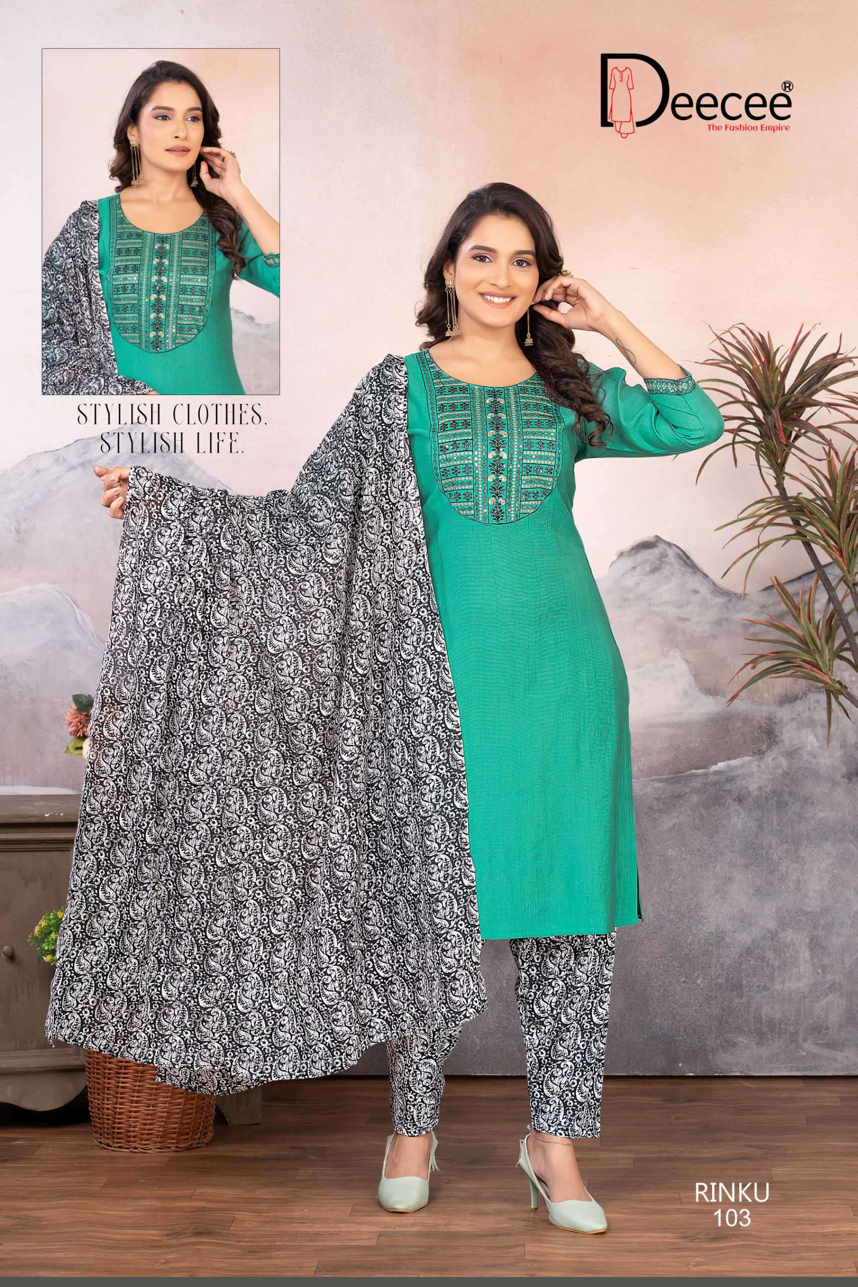 rinku by deecee colors best designer casual wear readymade salwar kameez wholesaler 