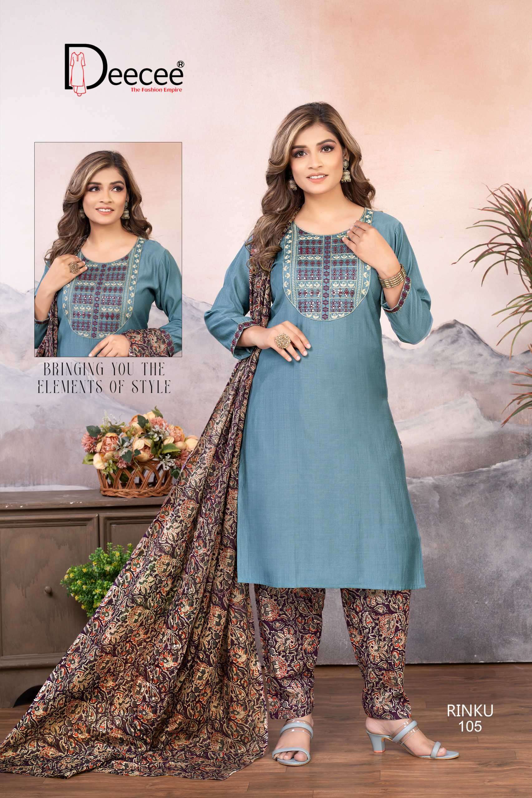 rinku by deecee colors best designer casual wear readymade salwar kameez wholesaler 