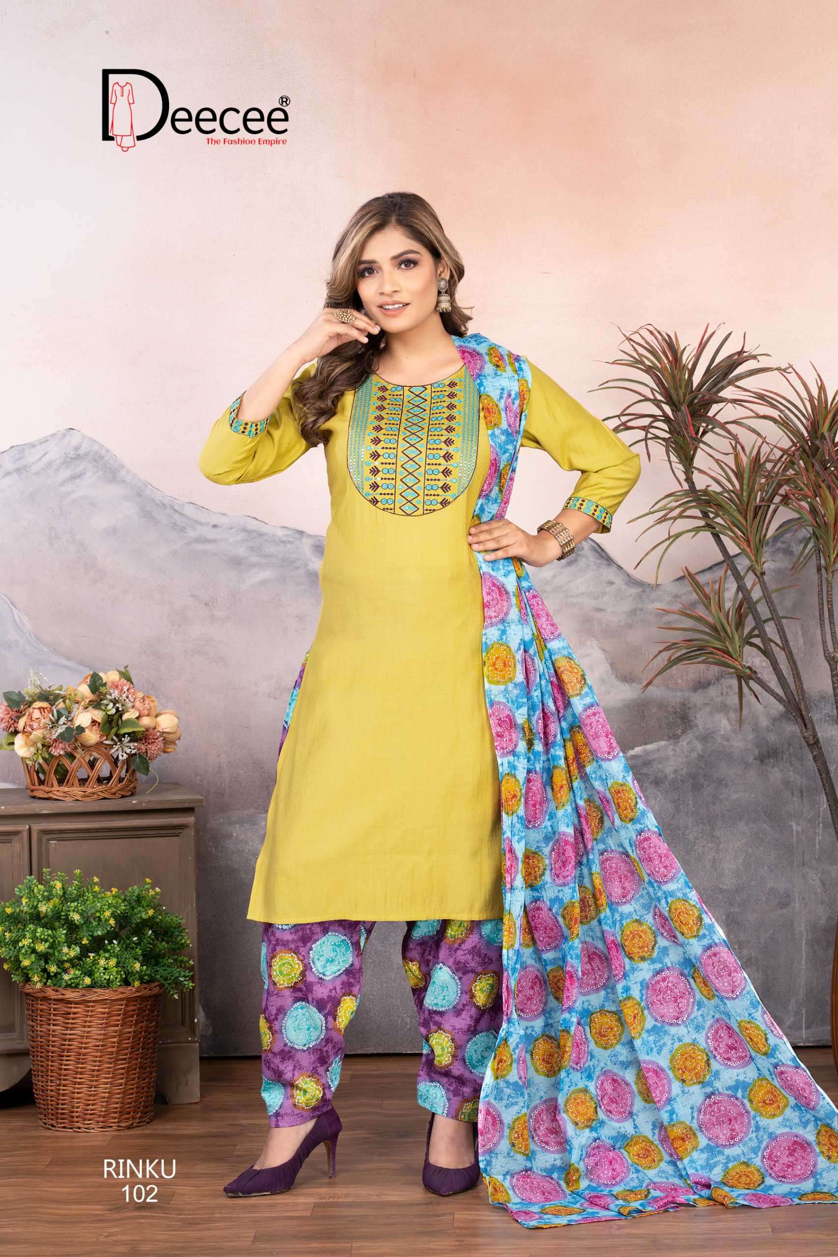 rinku by deecee colors best designer casual wear readymade salwar kameez wholesaler 