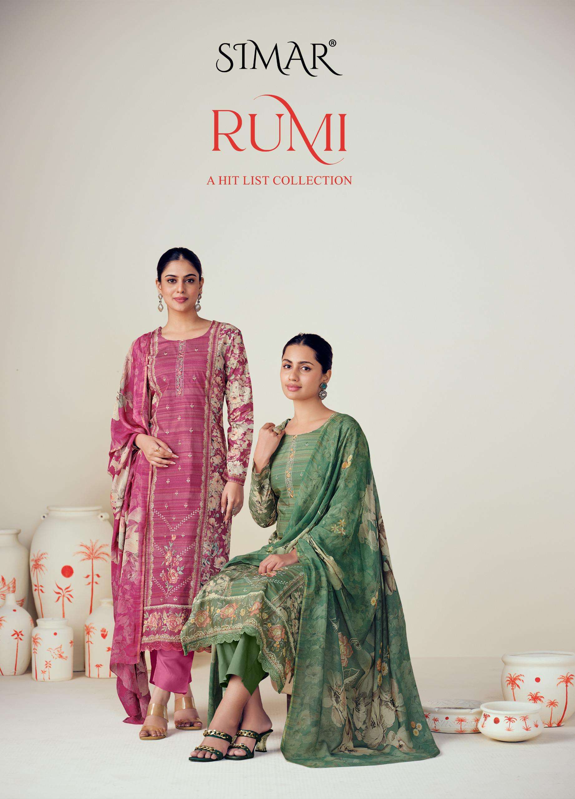 rumi by glossy colors exclusive designer casual wear digital printed salwar kameez wholesaler 