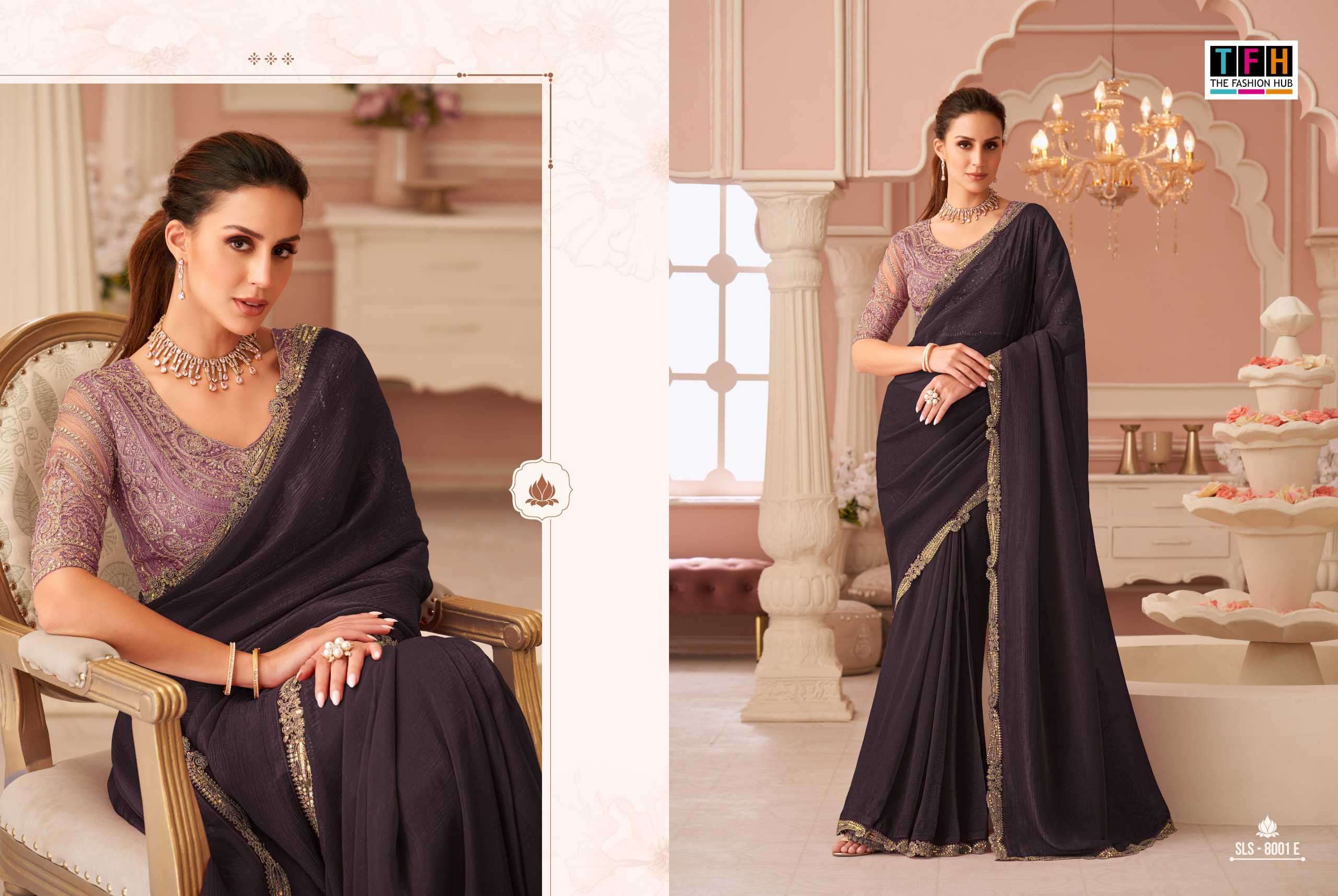 salsa style by tfh colors exclusive designer wedding wear georgette saree supplier 