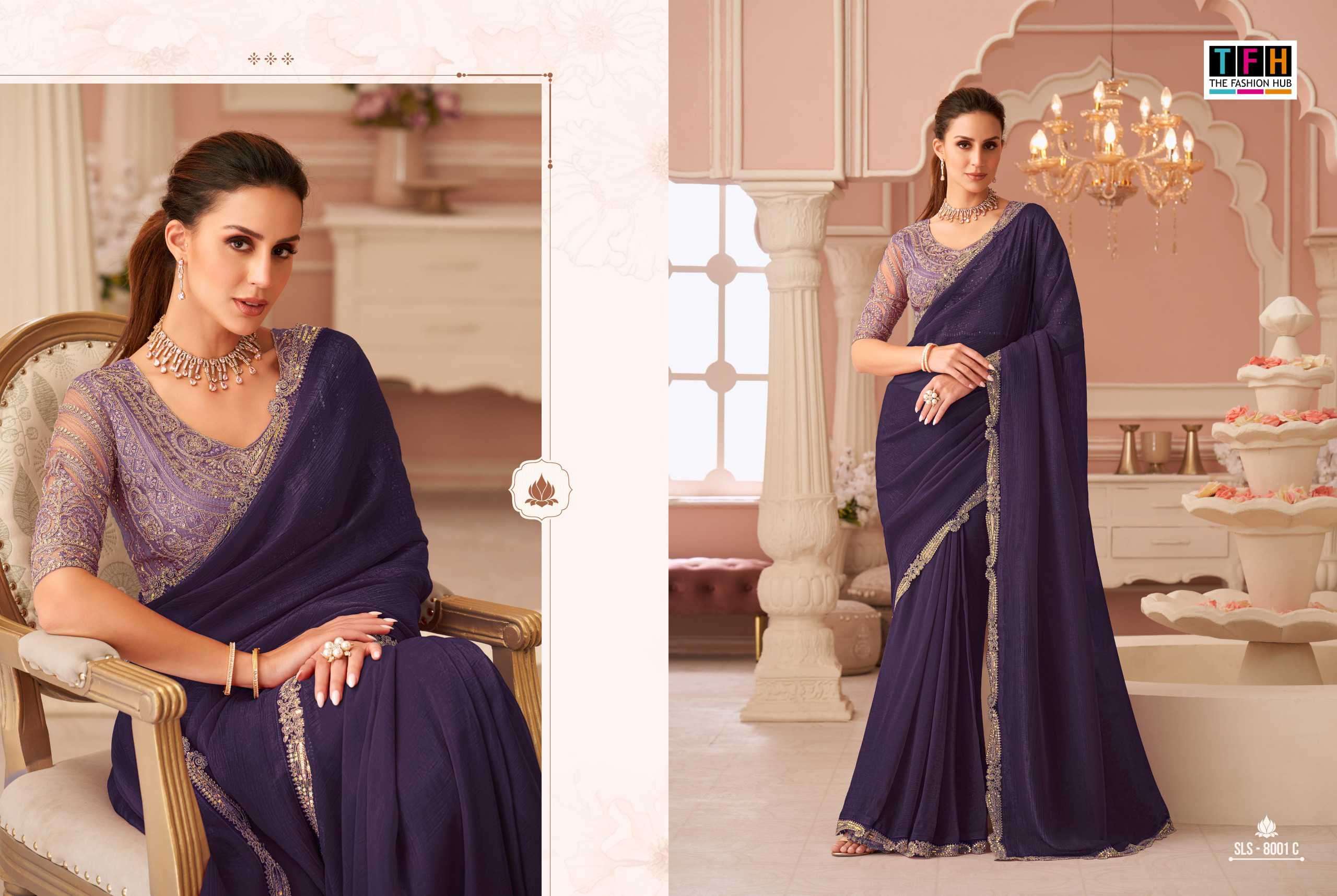 salsa style by tfh colors exclusive designer wedding wear georgette saree supplier 