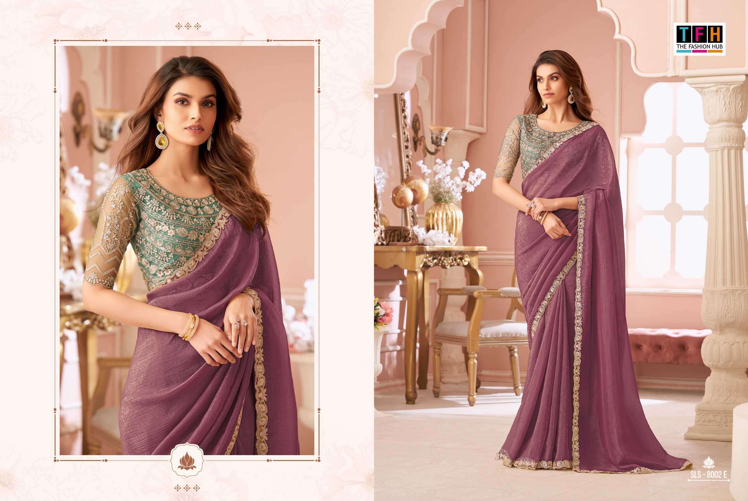 salsa style by tfh colors exclusive designer wedding wear georgette saree supplier 