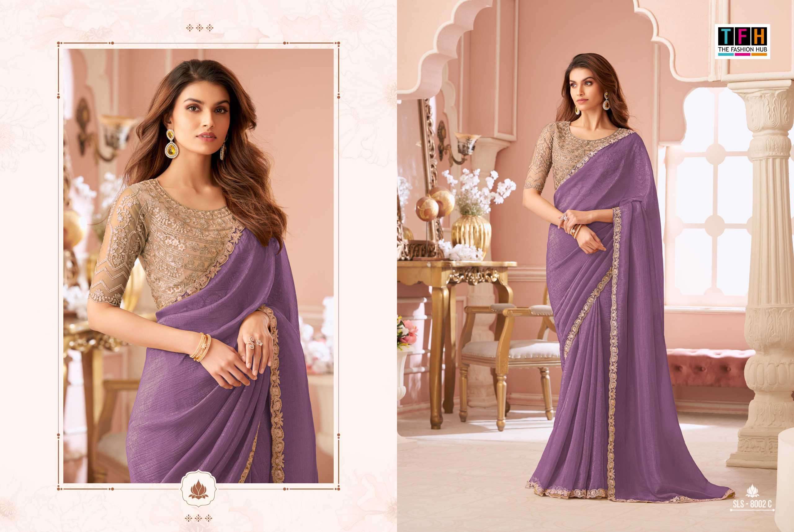 salsa style by tfh colors exclusive designer wedding wear georgette saree supplier 