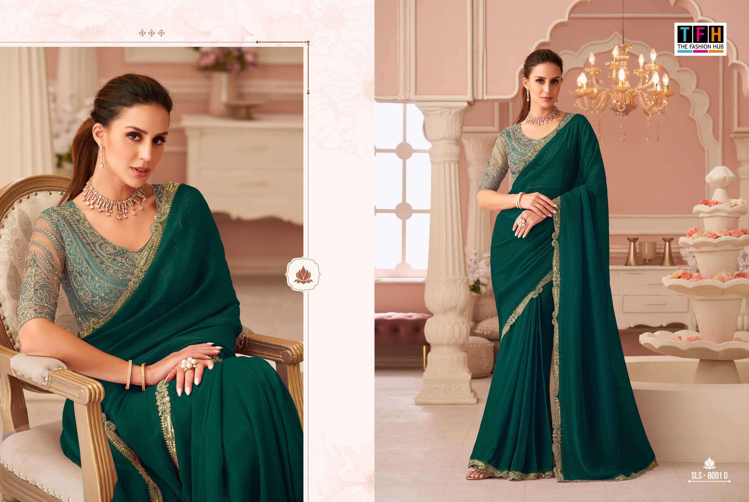 salsa style by tfh colors exclusive designer wedding wear georgette saree supplier 