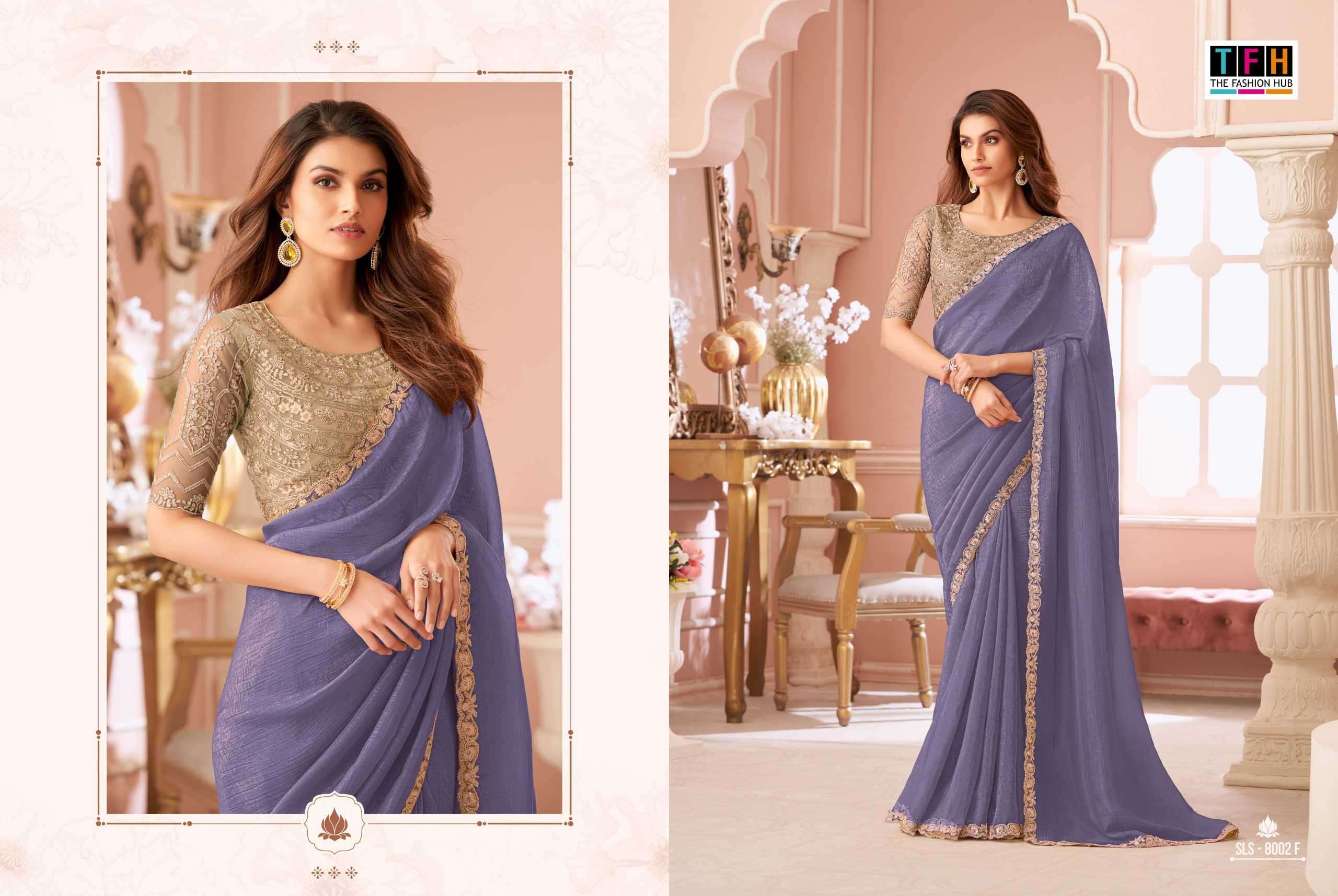 salsa style by tfh colors exclusive designer wedding wear georgette saree supplier 
