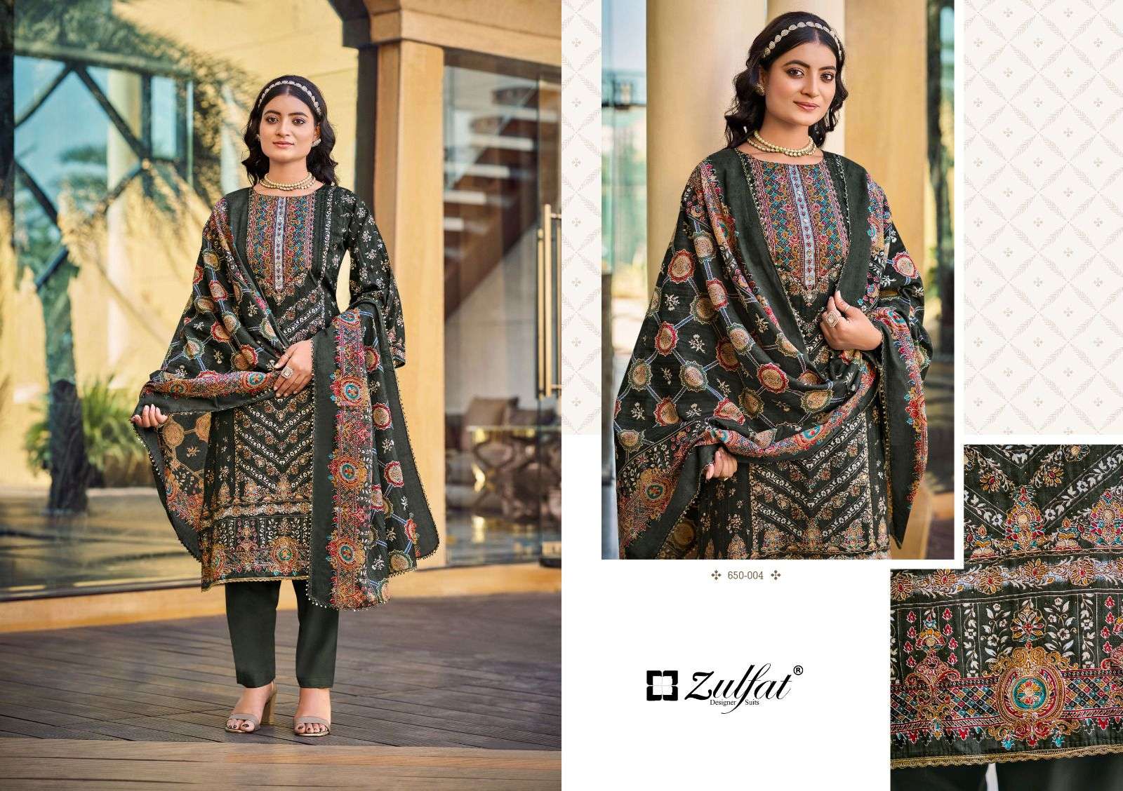 sangini vol-7 by zulfat designer suit colors latest designer jam cotton suit exporter surat