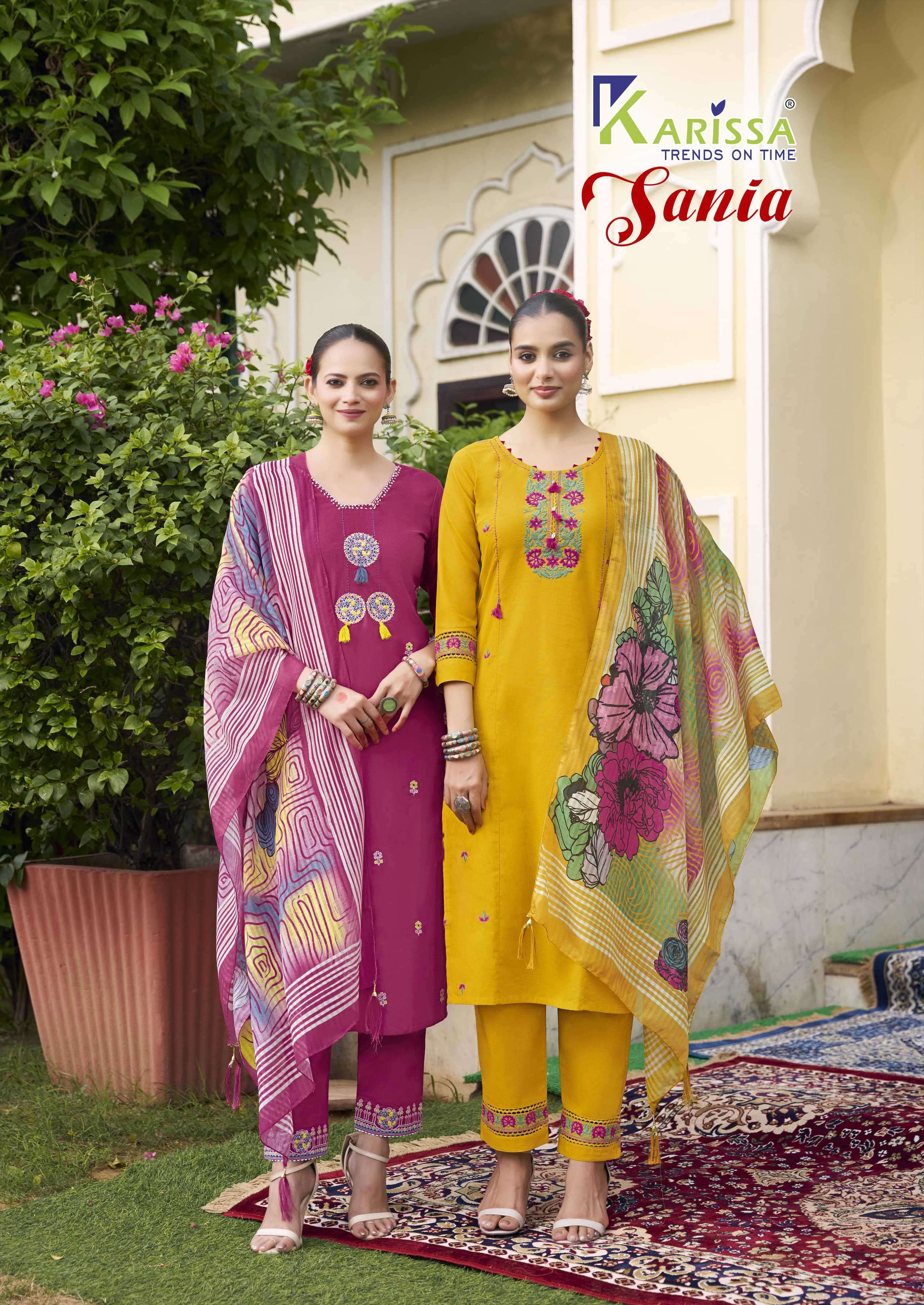 sania by karissa colors exclusive designer casual wear cotton salwar kameez wholesaler 