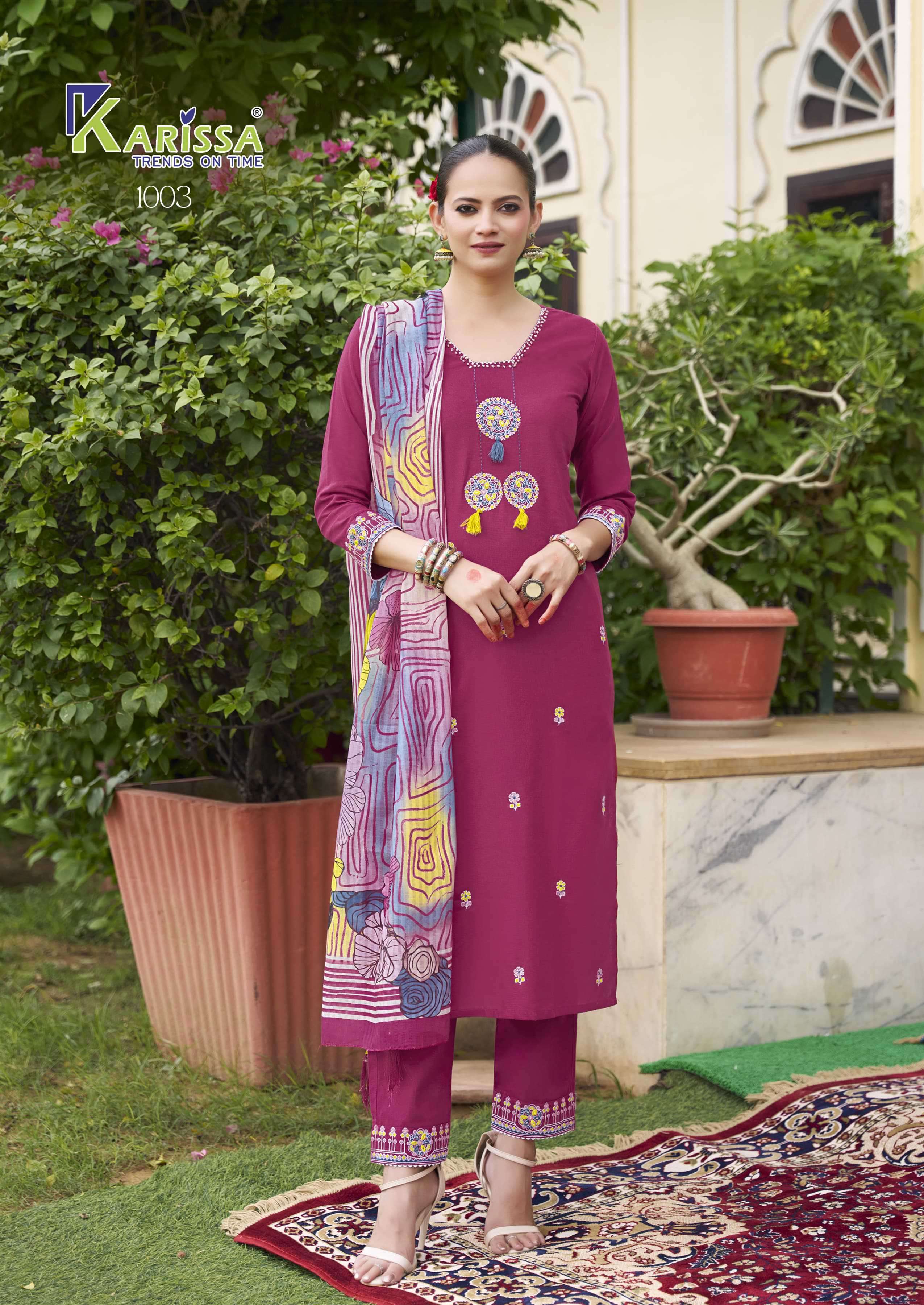 sania by karissa colors exclusive designer casual wear cotton salwar kameez wholesaler 