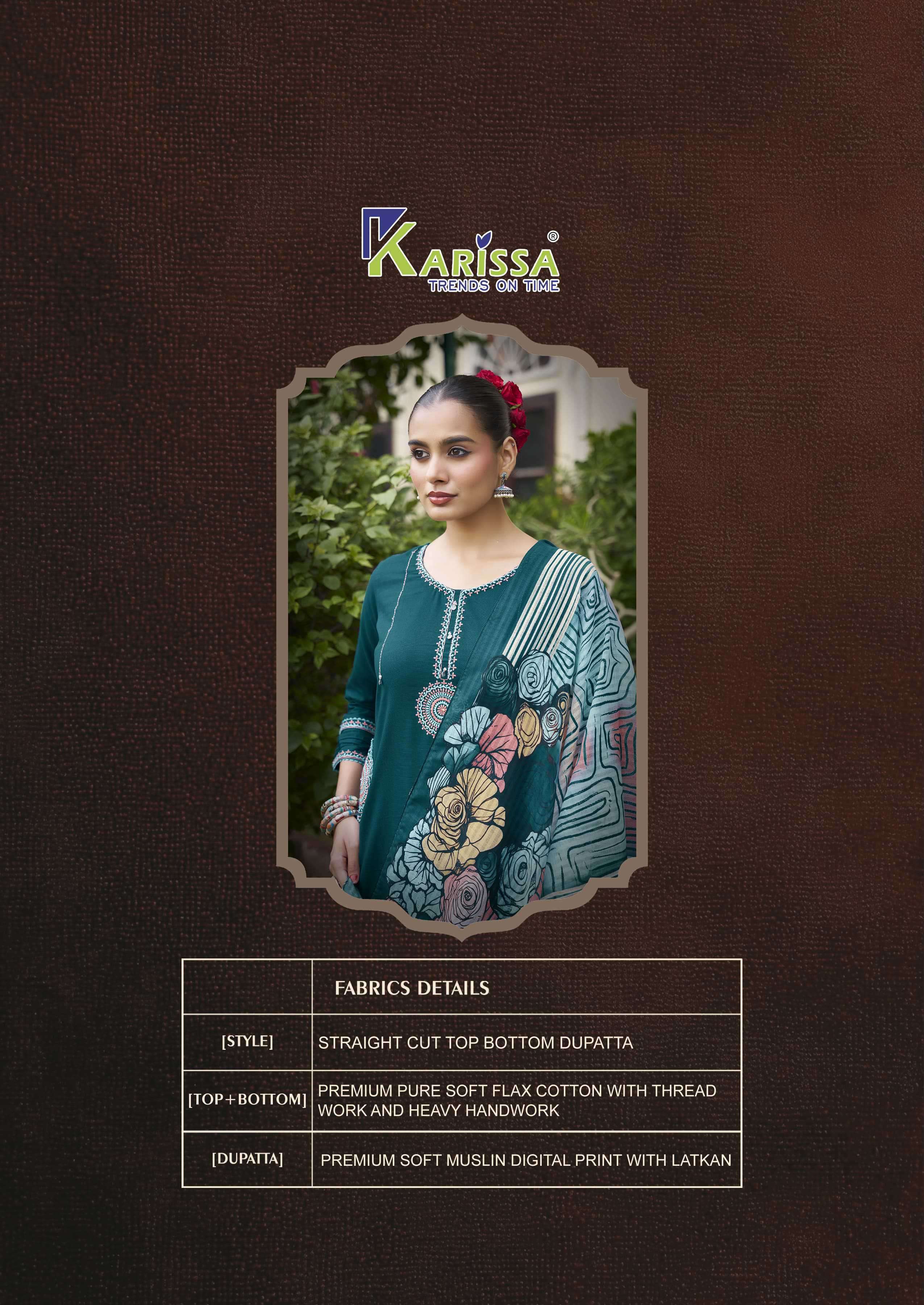 sania by karissa colors exclusive designer casual wear cotton salwar kameez wholesaler 