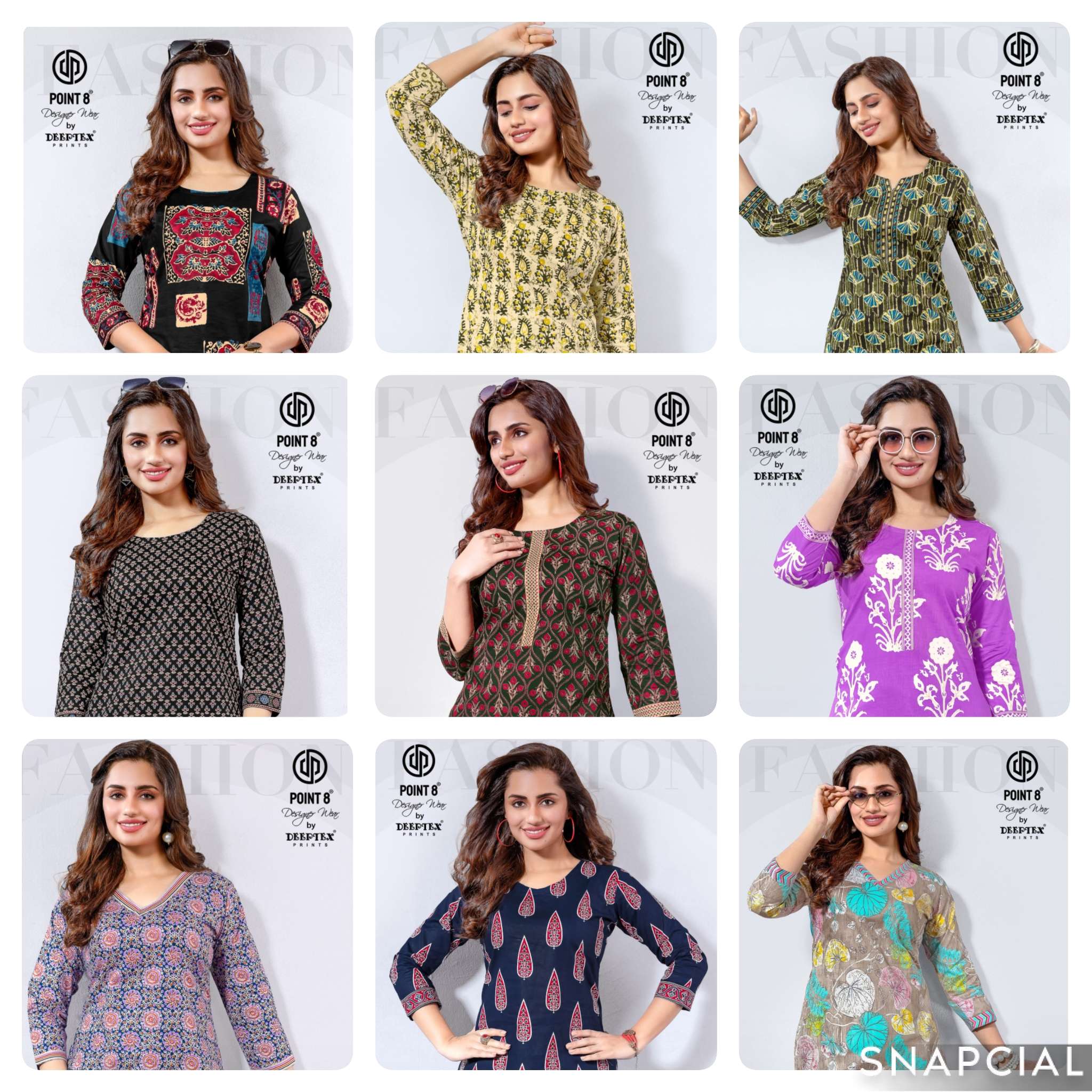 scarlet vol-7 by deeptex colors designer cotton daily wear shor top wholesaler 