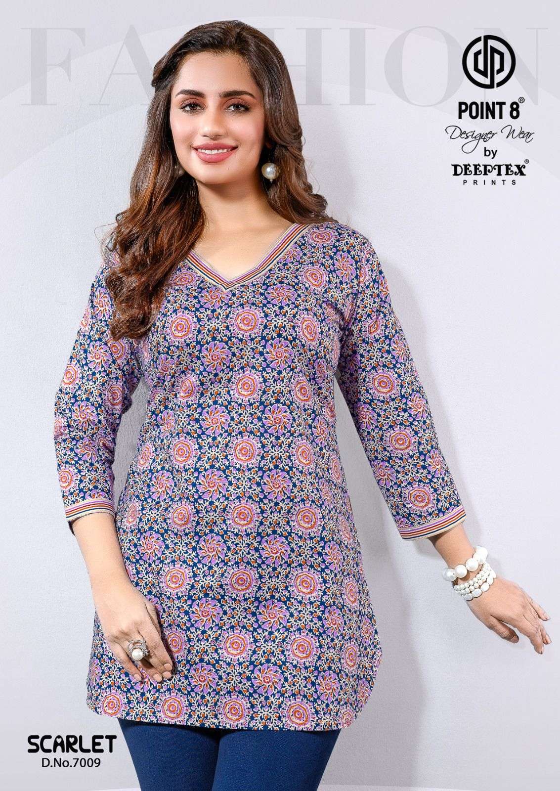 scarlet vol-7 by deeptex colors designer cotton daily wear shor top wholesaler 