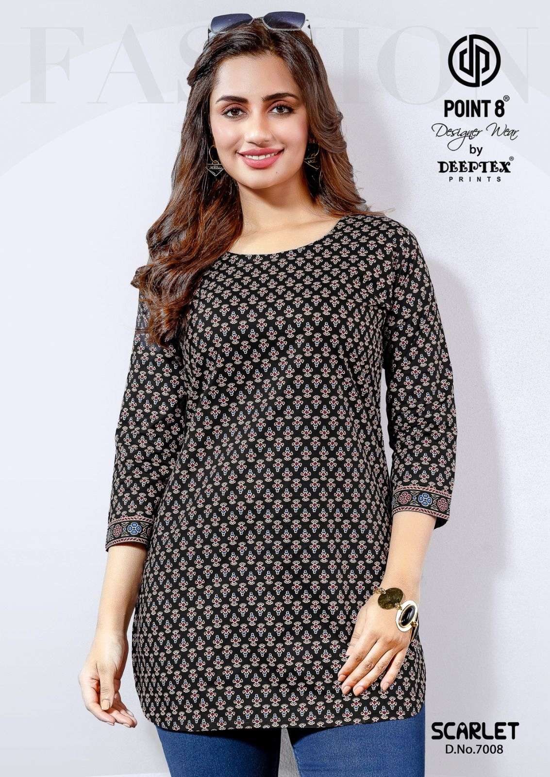 scarlet vol-7 by deeptex colors designer cotton daily wear shor top wholesaler 