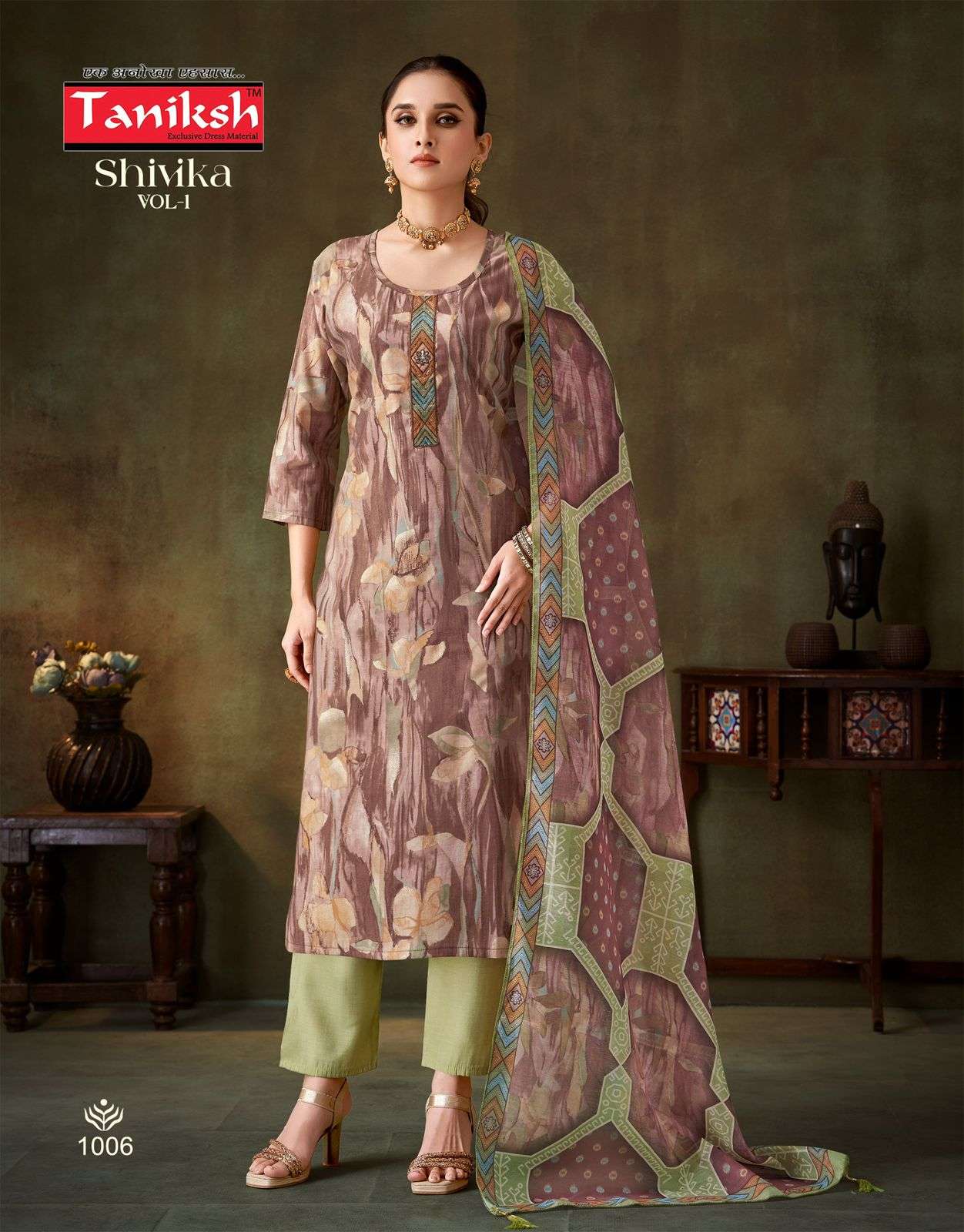 shivika vol-1 by taniksh colors latest designer casual wear muslin readymade collection surat