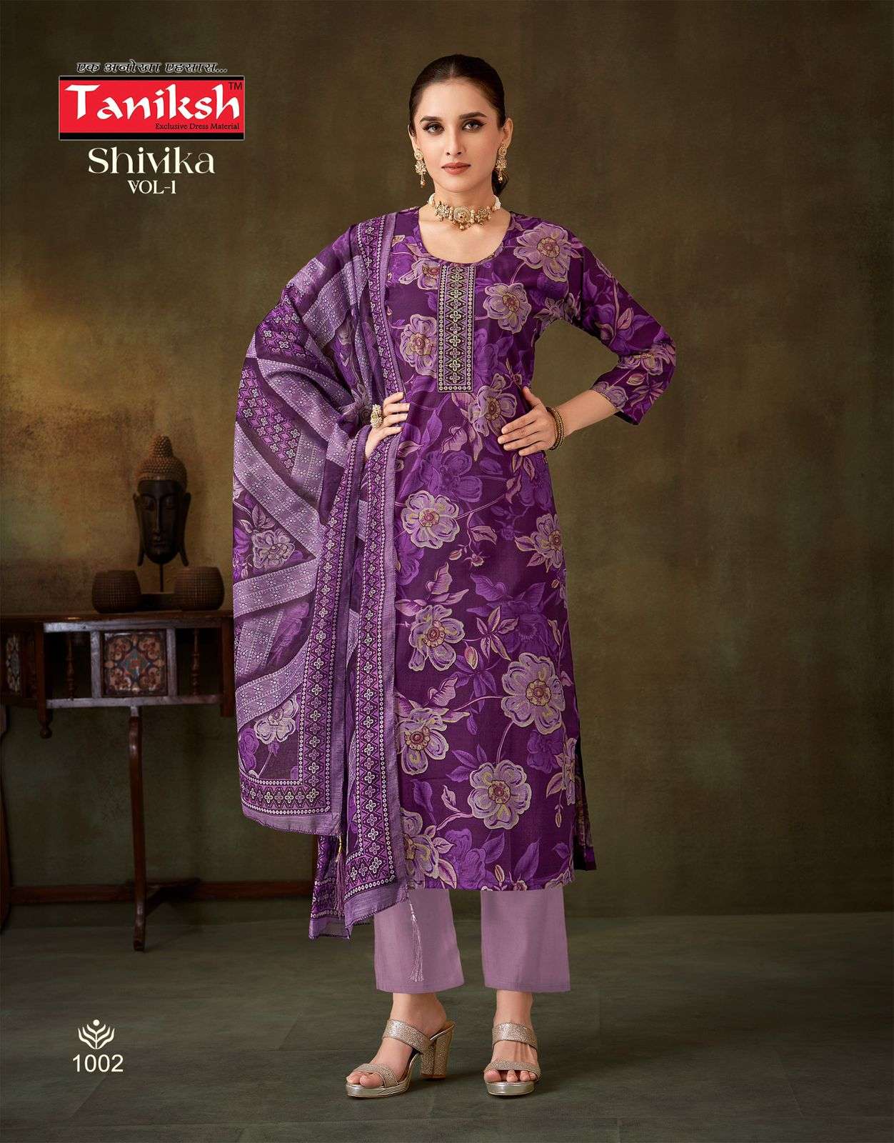 shivika vol-1 by taniksh colors latest designer casual wear muslin readymade collection surat