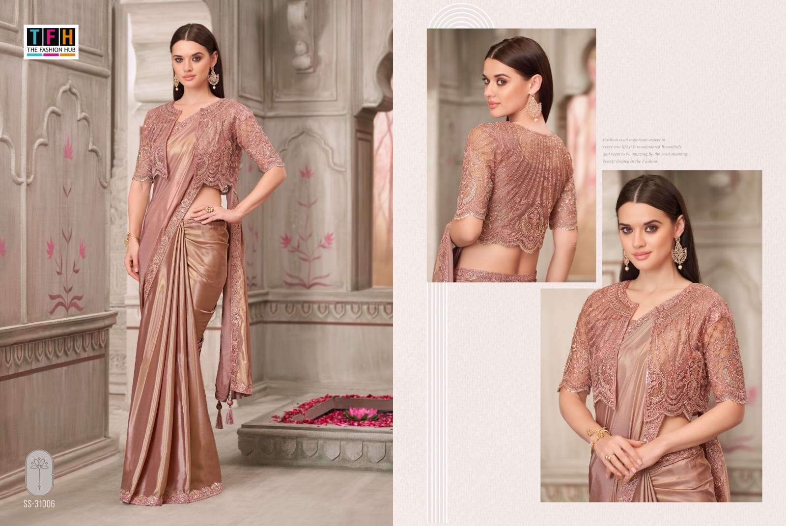 silver screen-21 by tfh colors latest designer wedding wear fancy saree supplier 