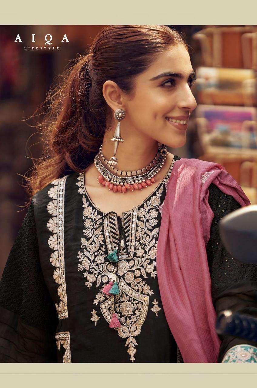 take by aiqa colors exclusive designer party wear russian silk salwar suit exporter surat