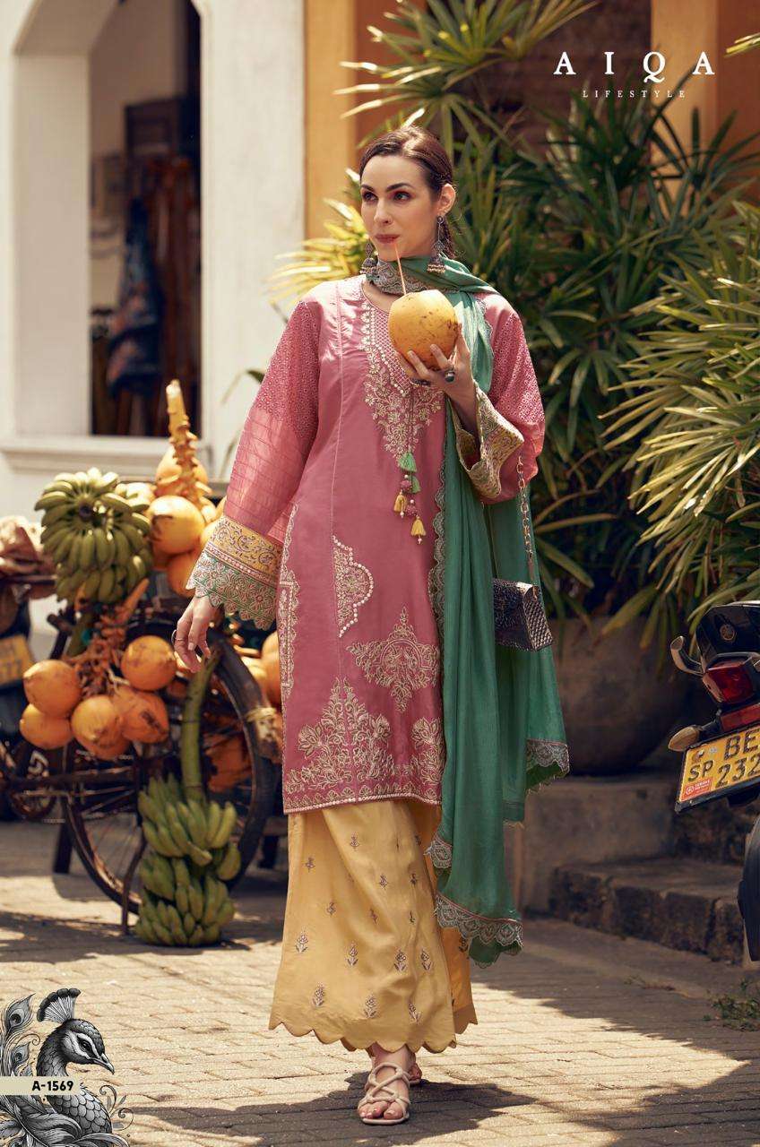 take by aiqa colors exclusive designer party wear russian silk salwar suit exporter surat