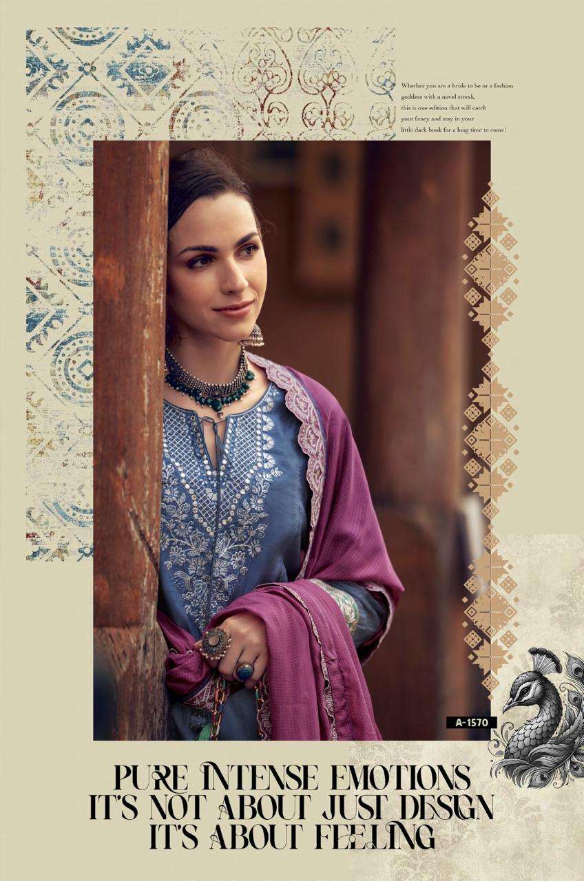 take by aiqa colors exclusive designer party wear russian silk salwar suit exporter surat