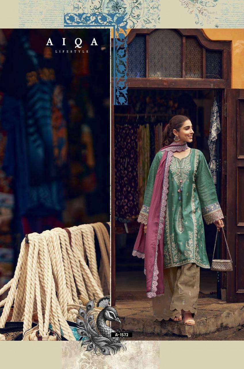 take by aiqa colors exclusive designer party wear russian silk salwar suit exporter surat
