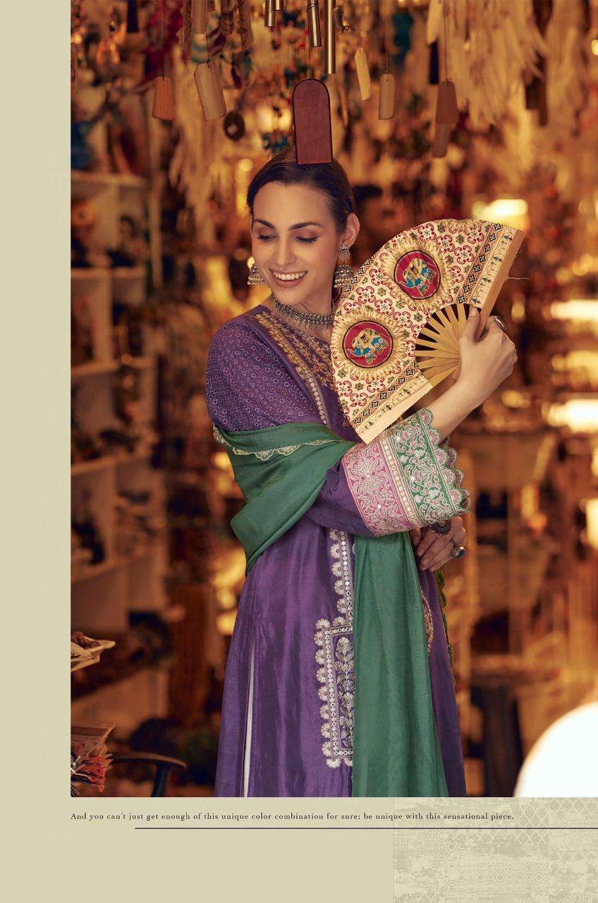 take by aiqa colors exclusive designer party wear russian silk salwar suit exporter surat