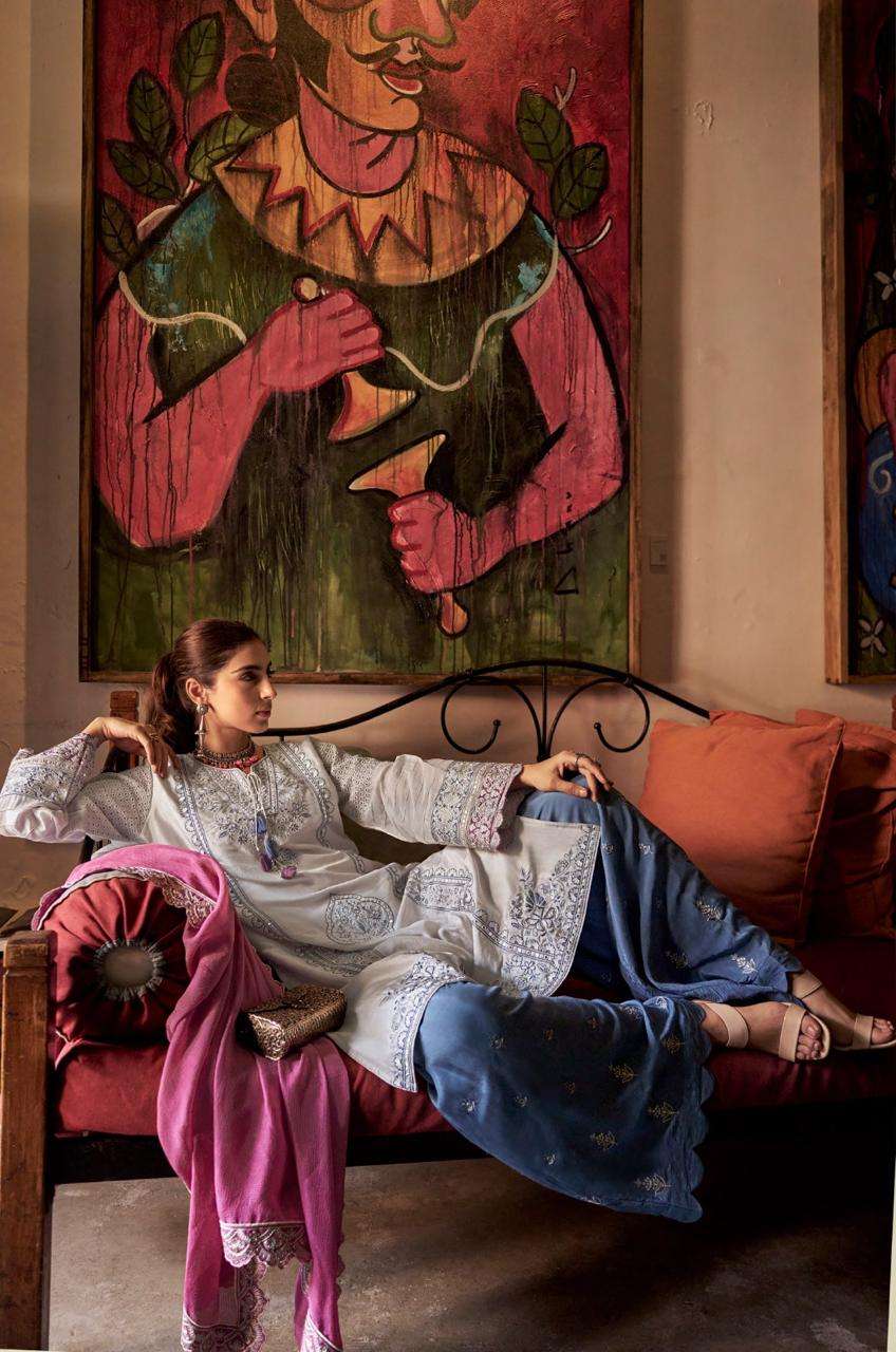 take by aiqa colors exclusive designer party wear russian silk salwar suit exporter surat