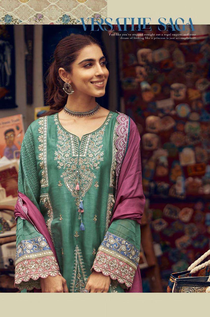 take by aiqa colors exclusive designer party wear russian silk salwar suit exporter surat