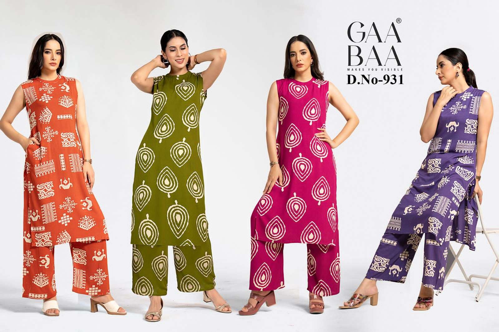 volume-2 by gaabaa colors best designer rayon printed readymade kurti combo set supplier 