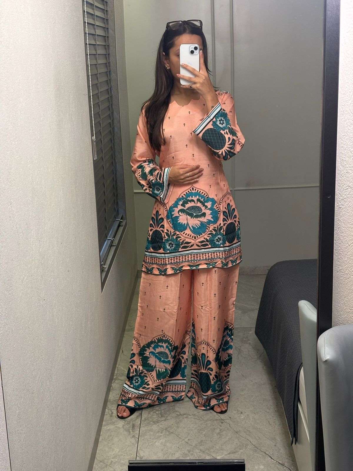 01 by kanak lifestyle exclusive designer printed visocse muslin reaydmade cord set supplier 