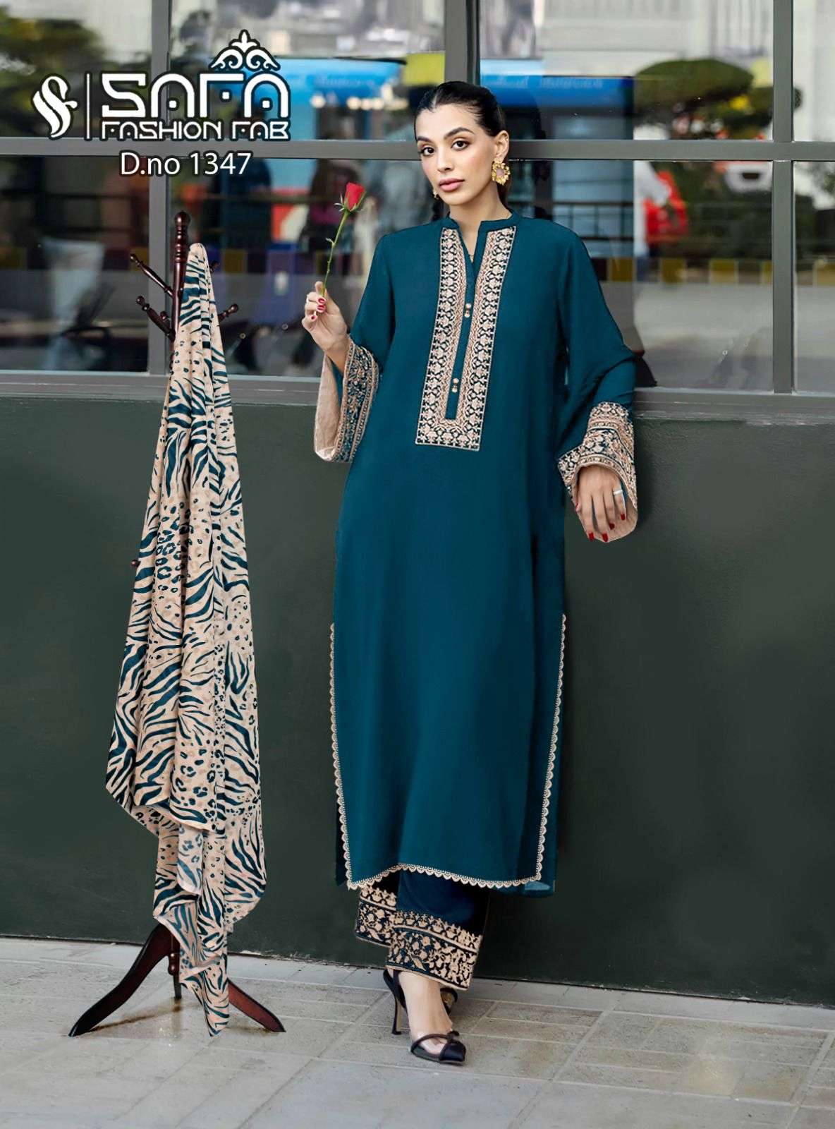 1347 by safa fashion colors designer soft georgette wholesale suit supplier surat