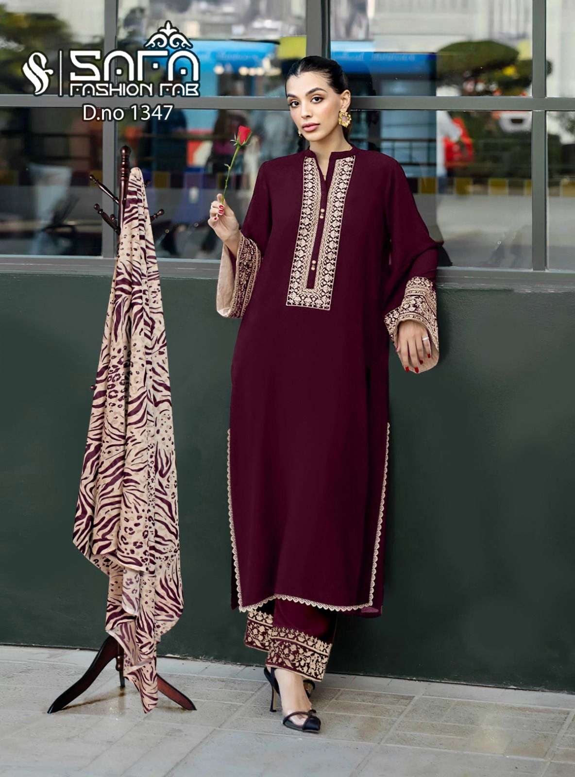 1347 by safa fashion colors designer soft georgette wholesale suit supplier surat