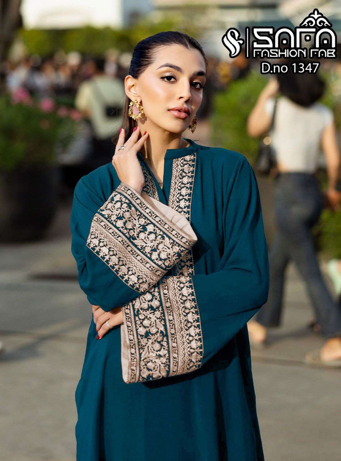 1347 by safa fashion colors designer soft georgette wholesale suit supplier surat