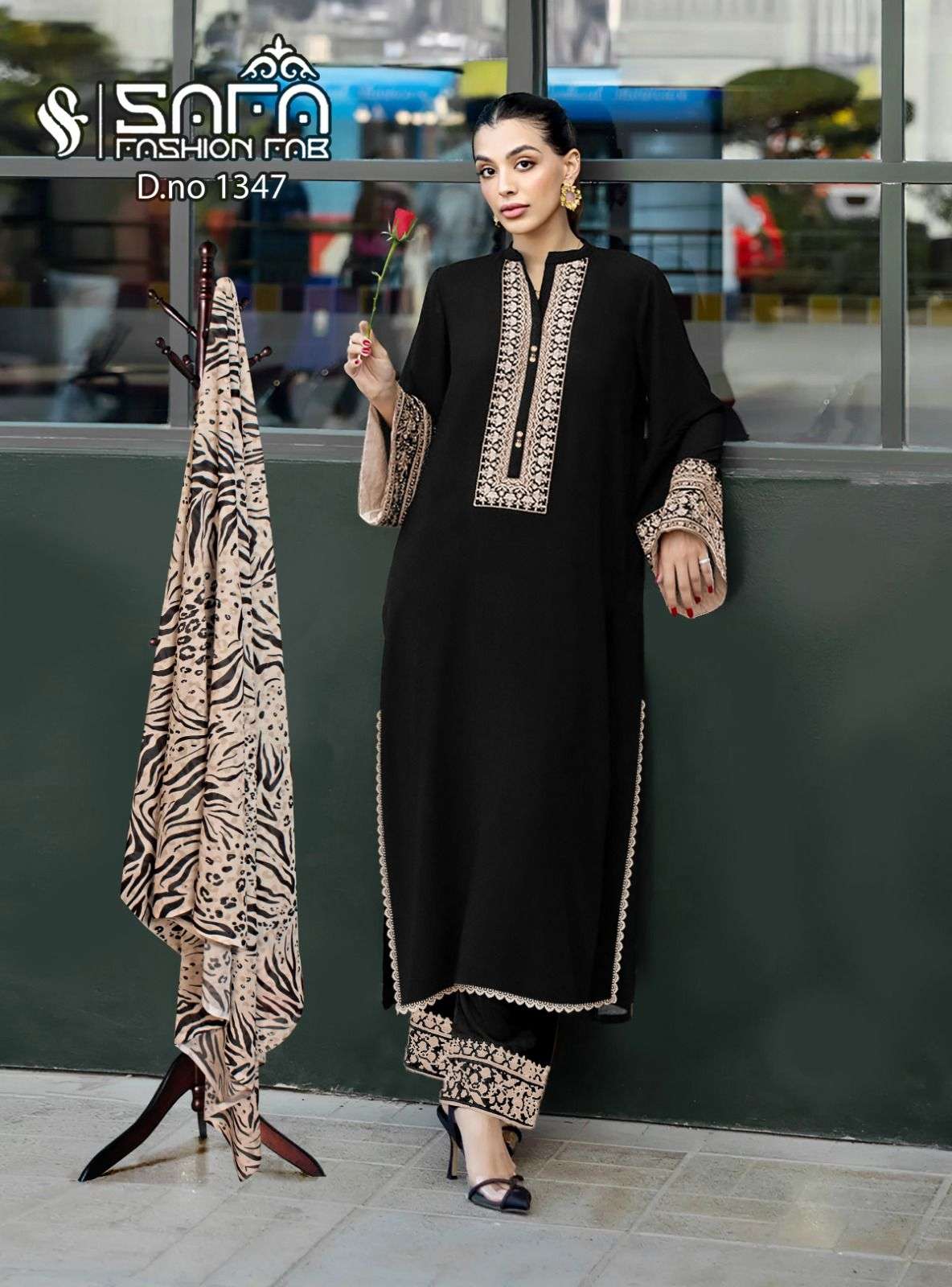 1347 by safa fashion colors designer soft georgette wholesale suit supplier surat