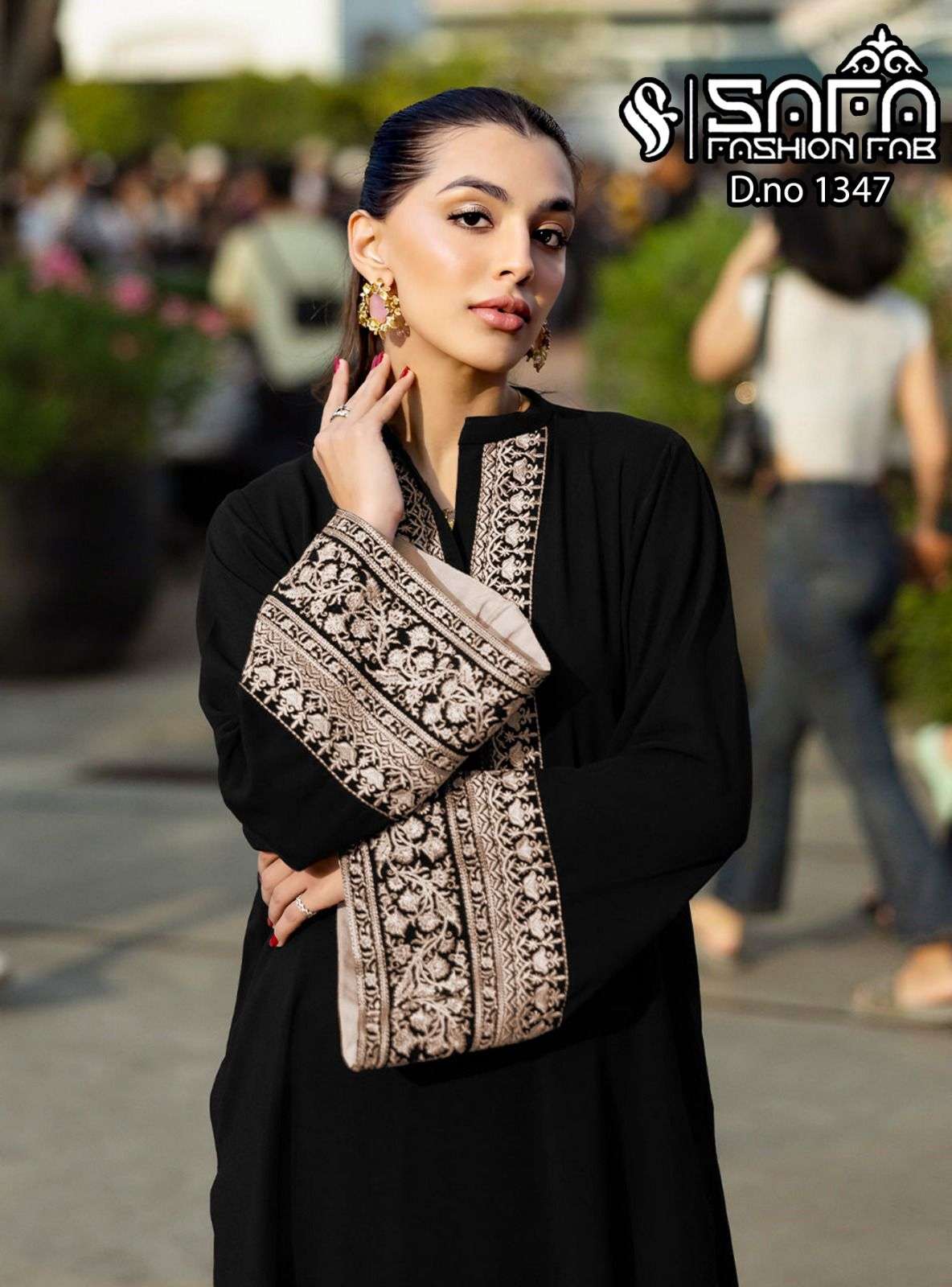 1347 by safa fashion colors designer soft georgette wholesale suit supplier surat