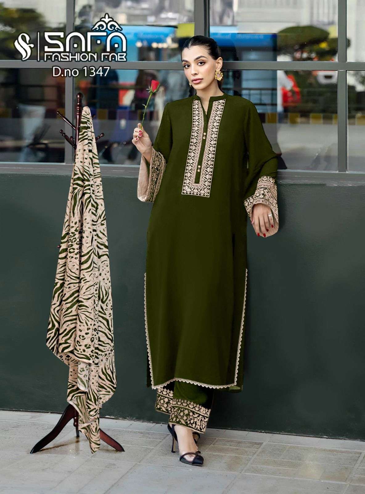 1347 by safa fashion colors designer soft georgette wholesale suit supplier surat