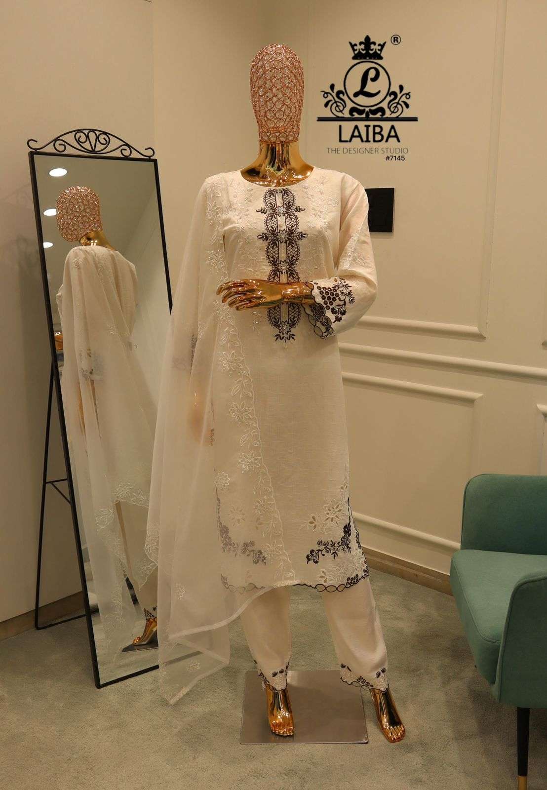 1745 by laiba colors viscose embroidered suit wholesale price surat