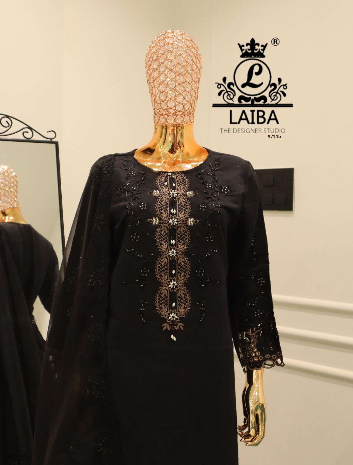 1745 by laiba colors viscose embroidered suit wholesale price surat