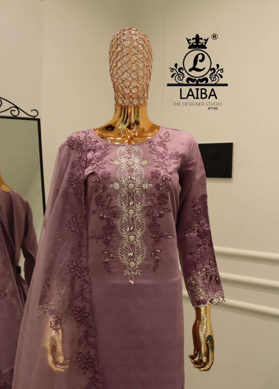 1745 by laiba colors viscose embroidered suit wholesale price surat