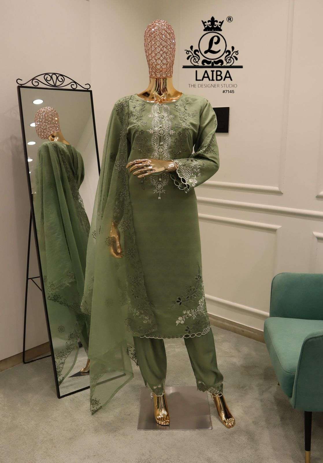 1745 by laiba colors viscose embroidered suit wholesale price surat