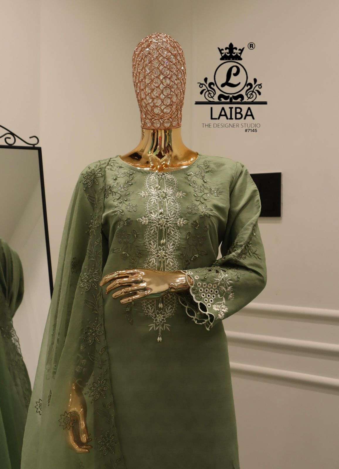 1745 by laiba colors viscose embroidered suit wholesale price surat