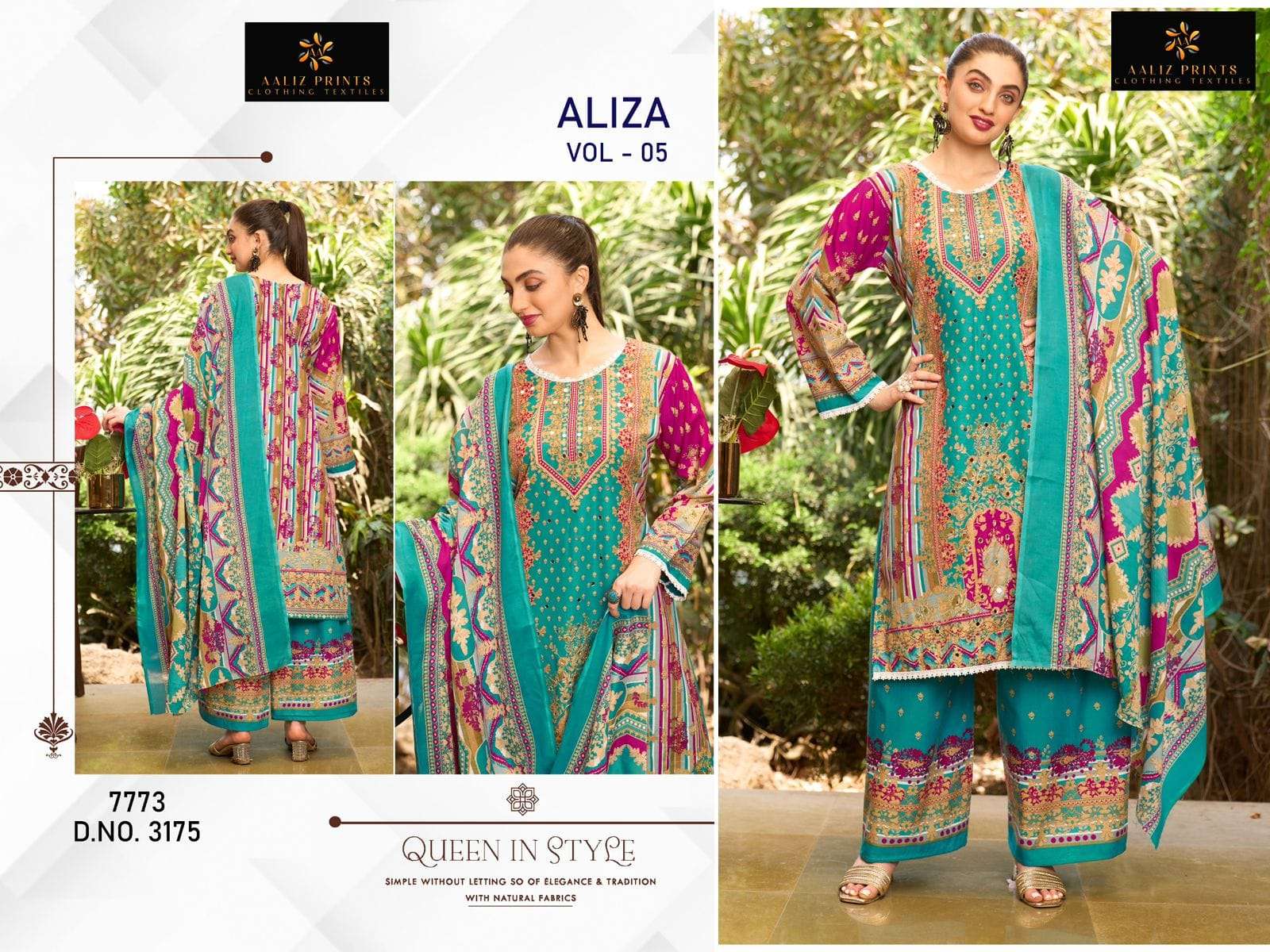 aaliza vol-5 by aaliz print colors exclusive mirror work with handwork plazo suit supplier