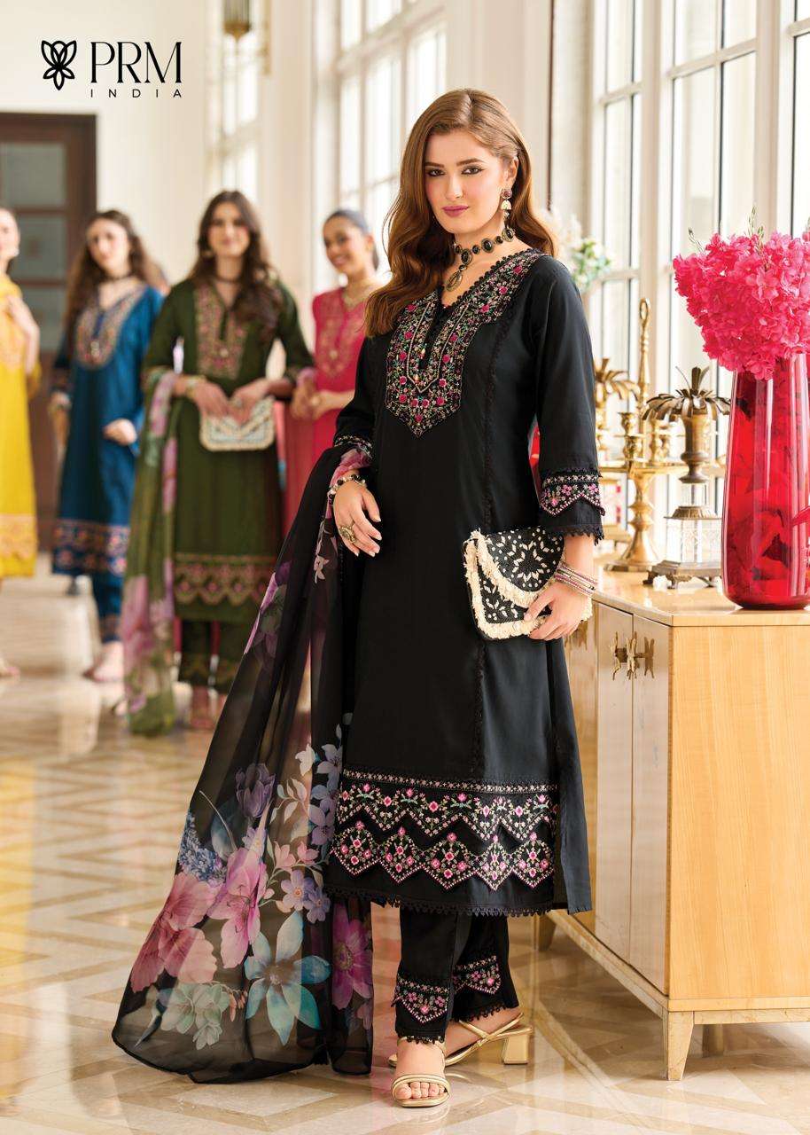 amoro by prm trendz colors fancy embroidered party wear readymade suit supplier 