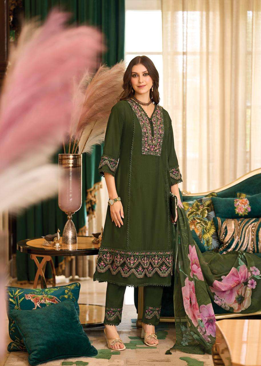 amoro by prm trendz colors fancy embroidered party wear readymade suit supplier 