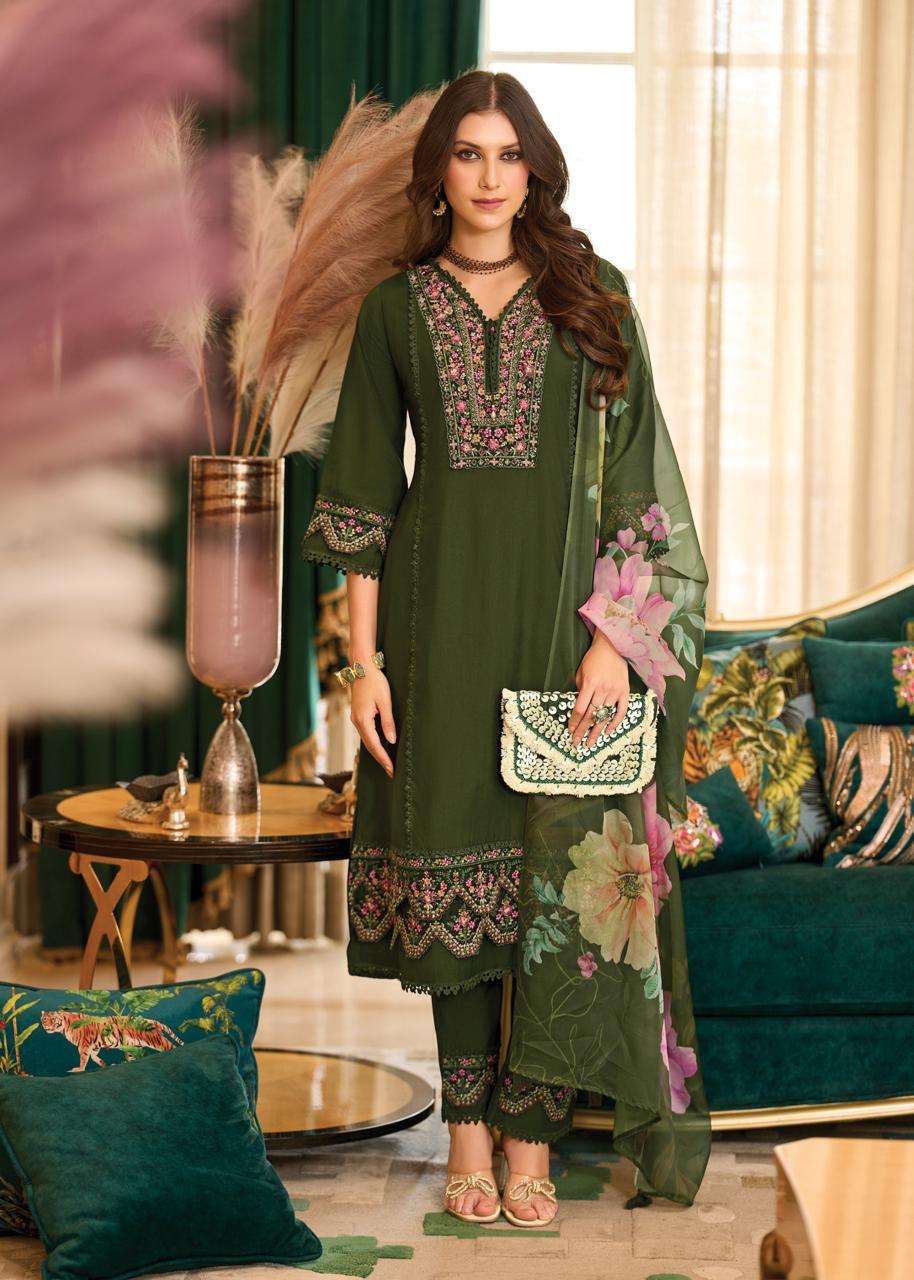 amoro by prm trendz colors fancy embroidered party wear readymade suit supplier 