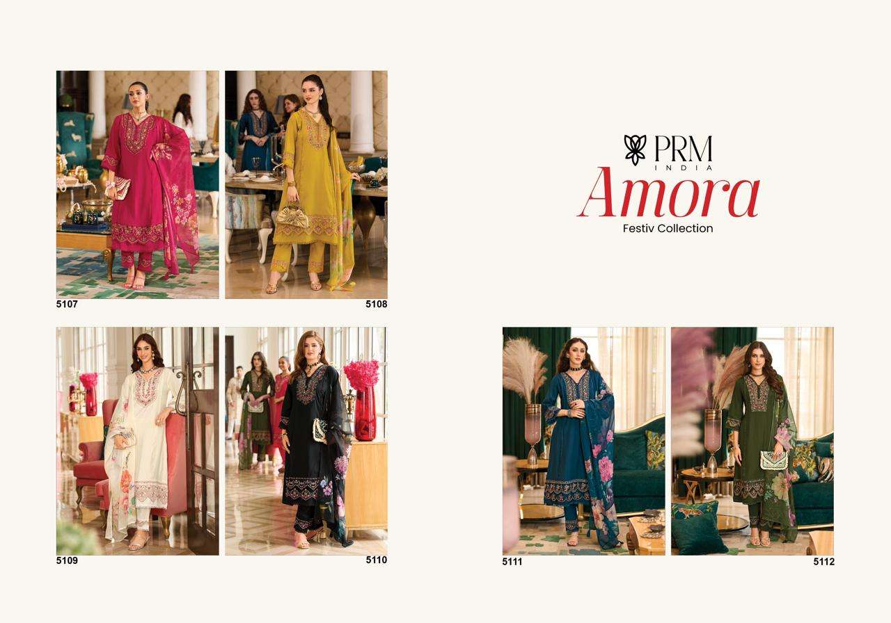 amoro by prm trendz colors fancy embroidered party wear readymade suit supplier 