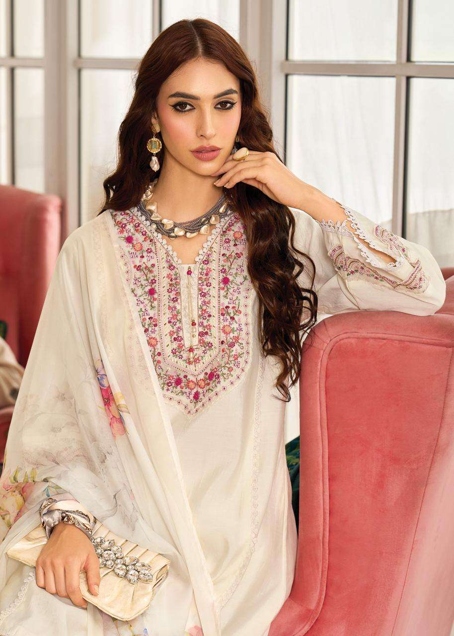 amoro by prm trendz colors fancy embroidered party wear readymade suit supplier 